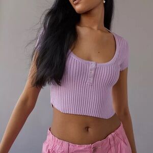 Urban Outfitters BDG Emery Henley Sweater Top